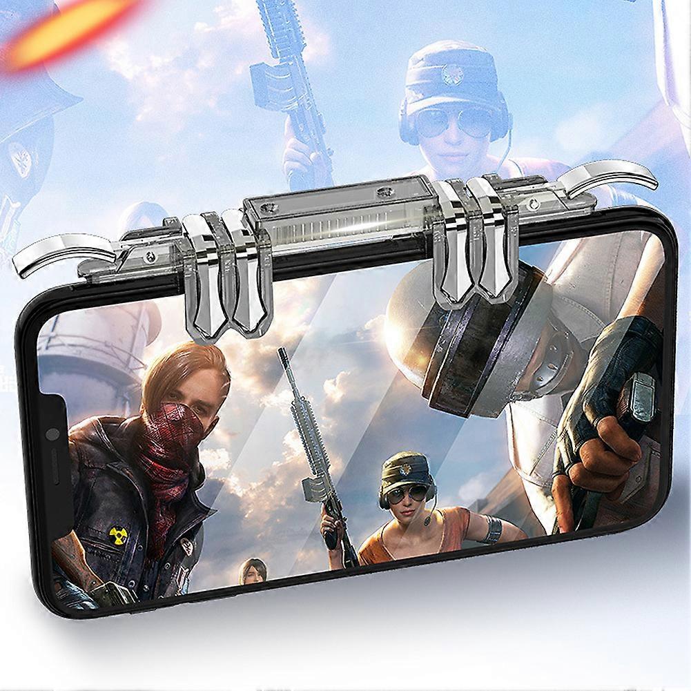K19 Mobile Phone Gaming Trigger Controller Mobile Game Controller Gamepad Fire Button Handle for PUBG iOS Android Compatible