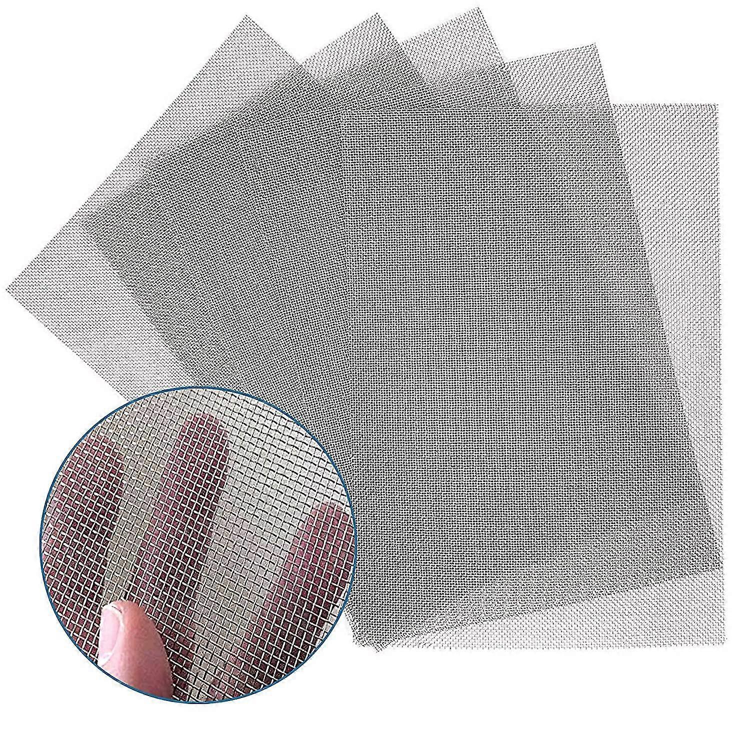 5-pakning vevd netting i rustfritt stål 304, luftventilnett 11,8" x 8,2" (300 x 210 mm), 1 mm hull, 20 mesh netting