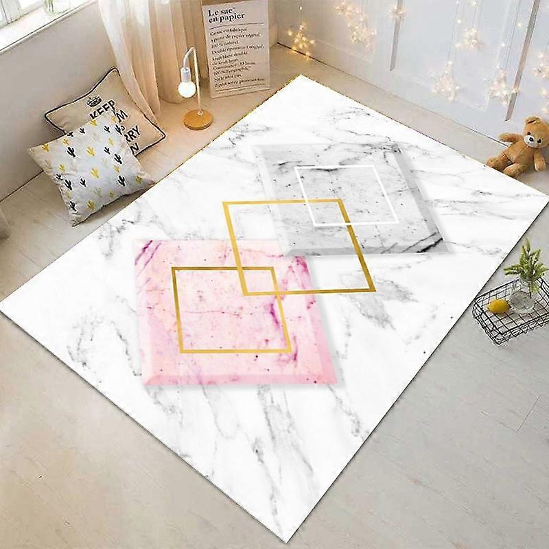 Marmor Geometrisk Abstrakt Tæppe Hjem Indretning Stue Stort tæppe Enkel mode Stue Soveværelse Dekoration Sengetæppe
