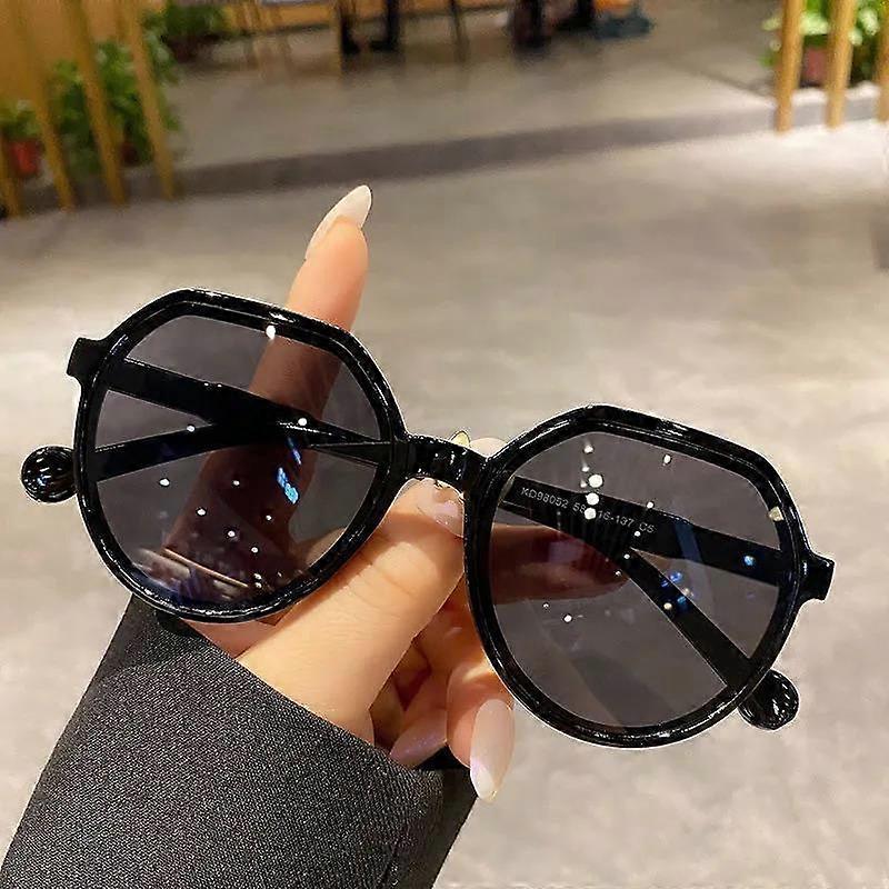 Luxury Brand All-match Trend Sunglasses Personalized Round Frame Sunglasses Ins Trend Candy Color Big Frame Sunglasses