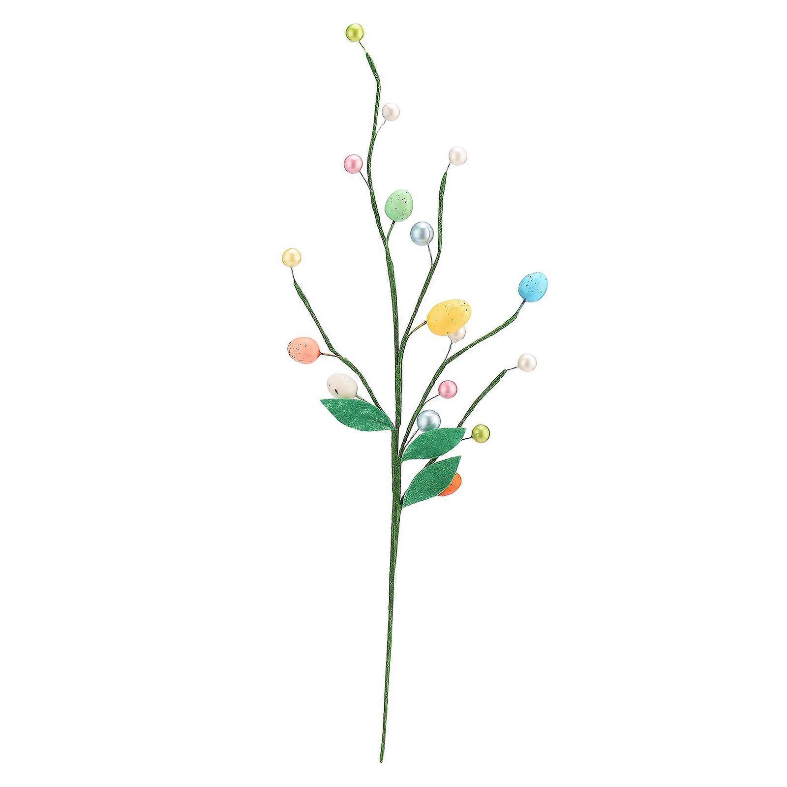 Artificial Easter Spray with Easter Eggs Decorative Spring Floral Easter Picks Branches for Easter Floral