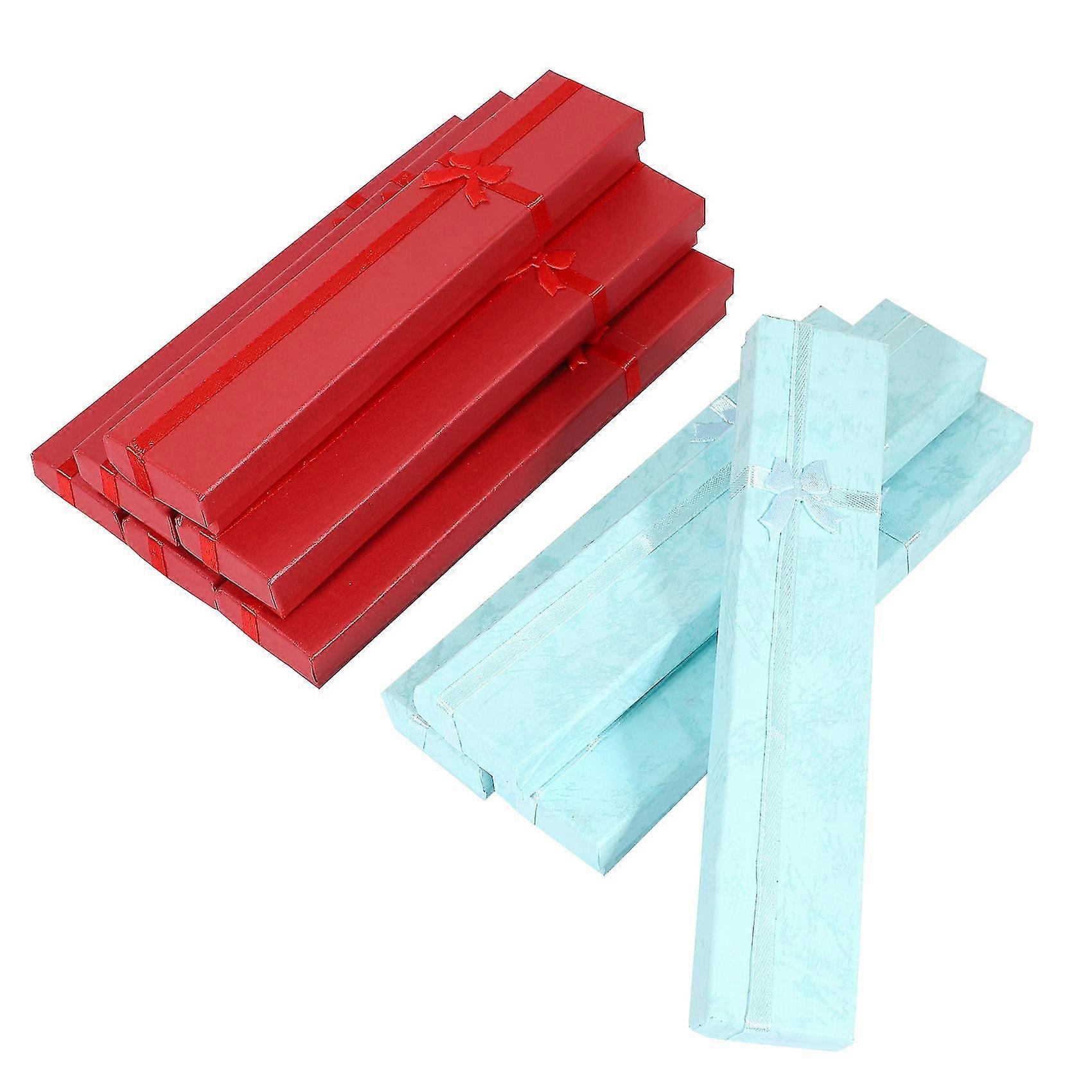 10 X Elegant Luxury Gift Boxes Long Rectangular For Jewelry Presentation Necklaces