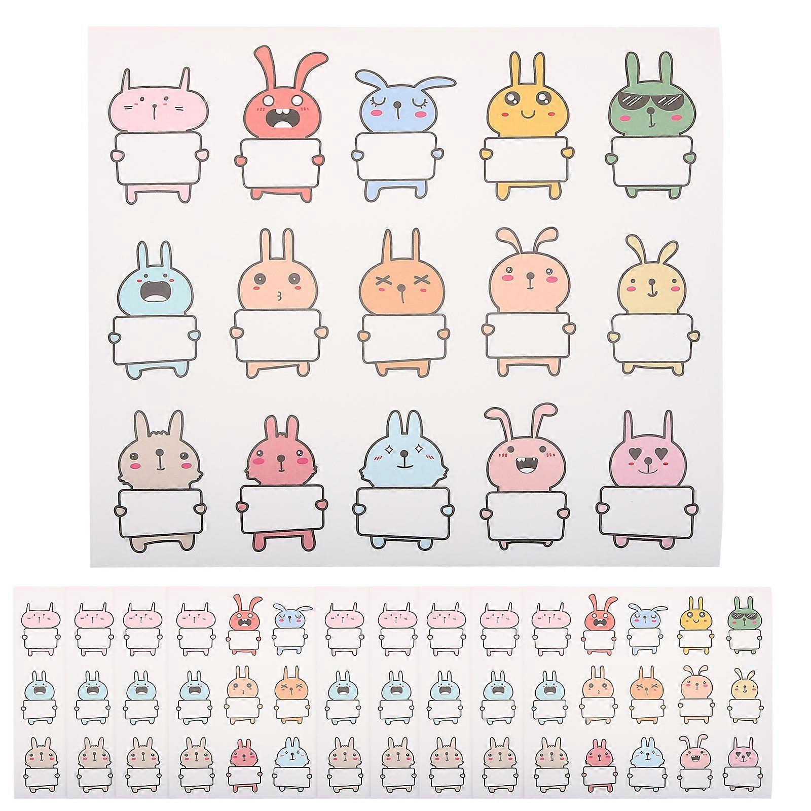 10 Sheets Baby Bottle Labels Animal Name Tag Stickers Name Tag Labels for Desk