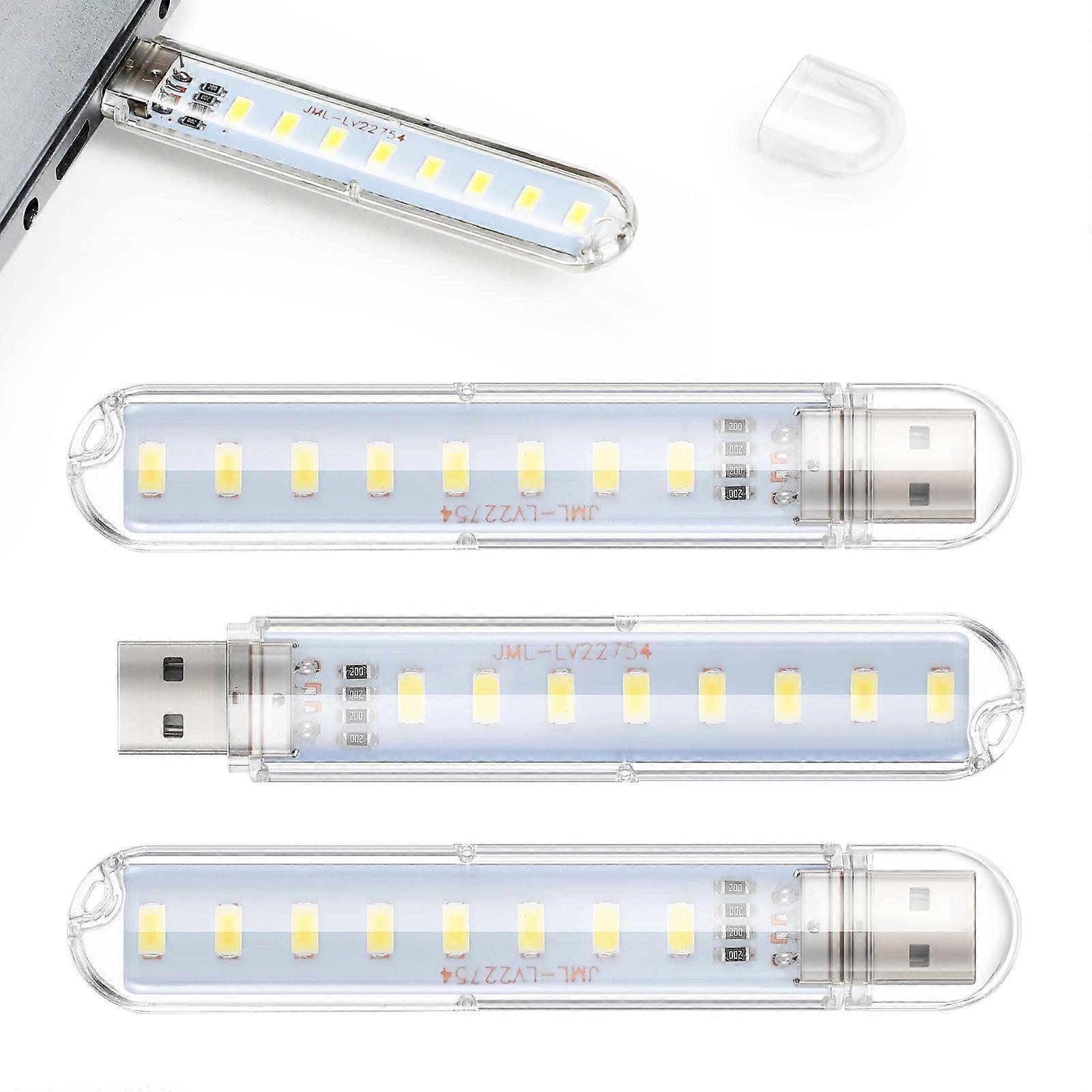 3 Pcs USB Night Lamps Lightweight Portable Practical USB Charging Lights