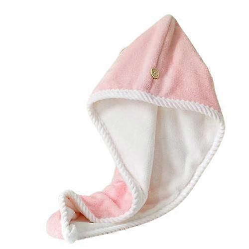 Bonnet de douche en velours corail double couche épaissi absorbant l’eau à séchage rapide serviette de douche turban