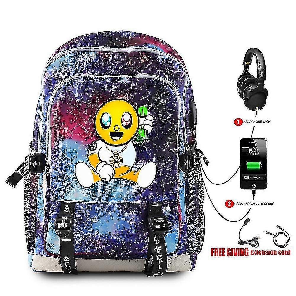 Chief Keef Peripheral Student Backpack With Usb Jack Convenience Backpack High Quality