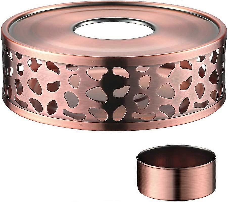 Rustfrit stål stearinlysvarmer base til opvarmning af tekander resistent (kobberfarve)