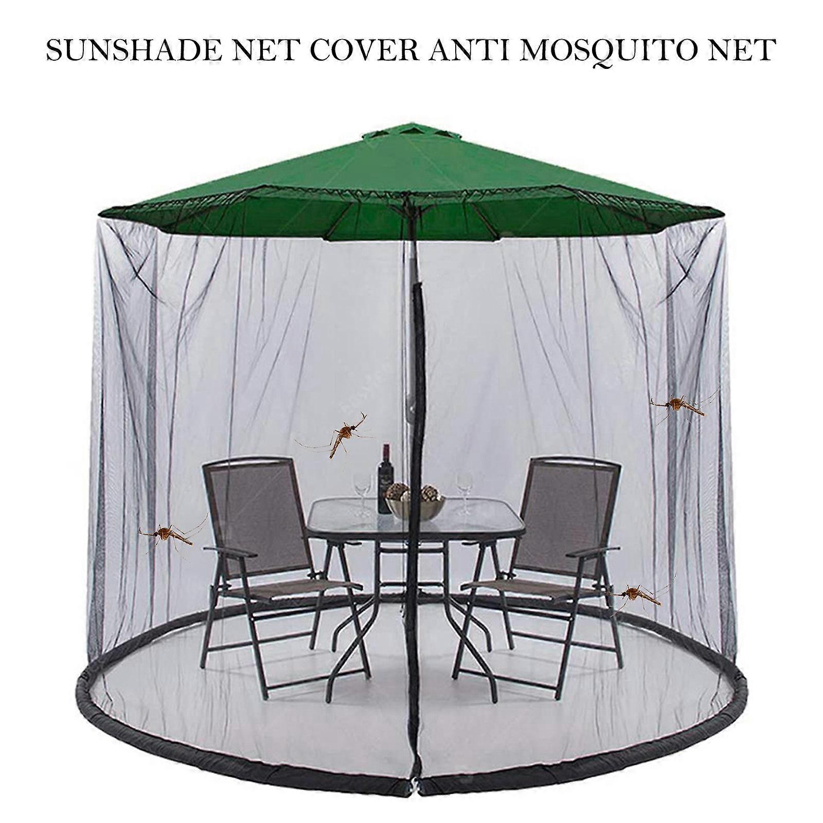 Universal Canopy Umbrella Net With Zipper Door And Adjustable Rope