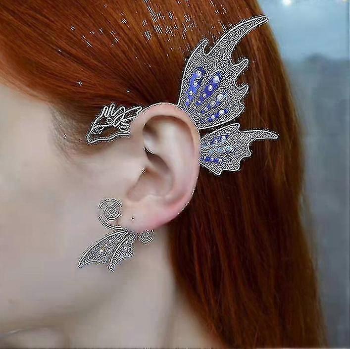 Ear Sleeve Pendant Without Perforationbutterfly Wing Elf Ear Clip