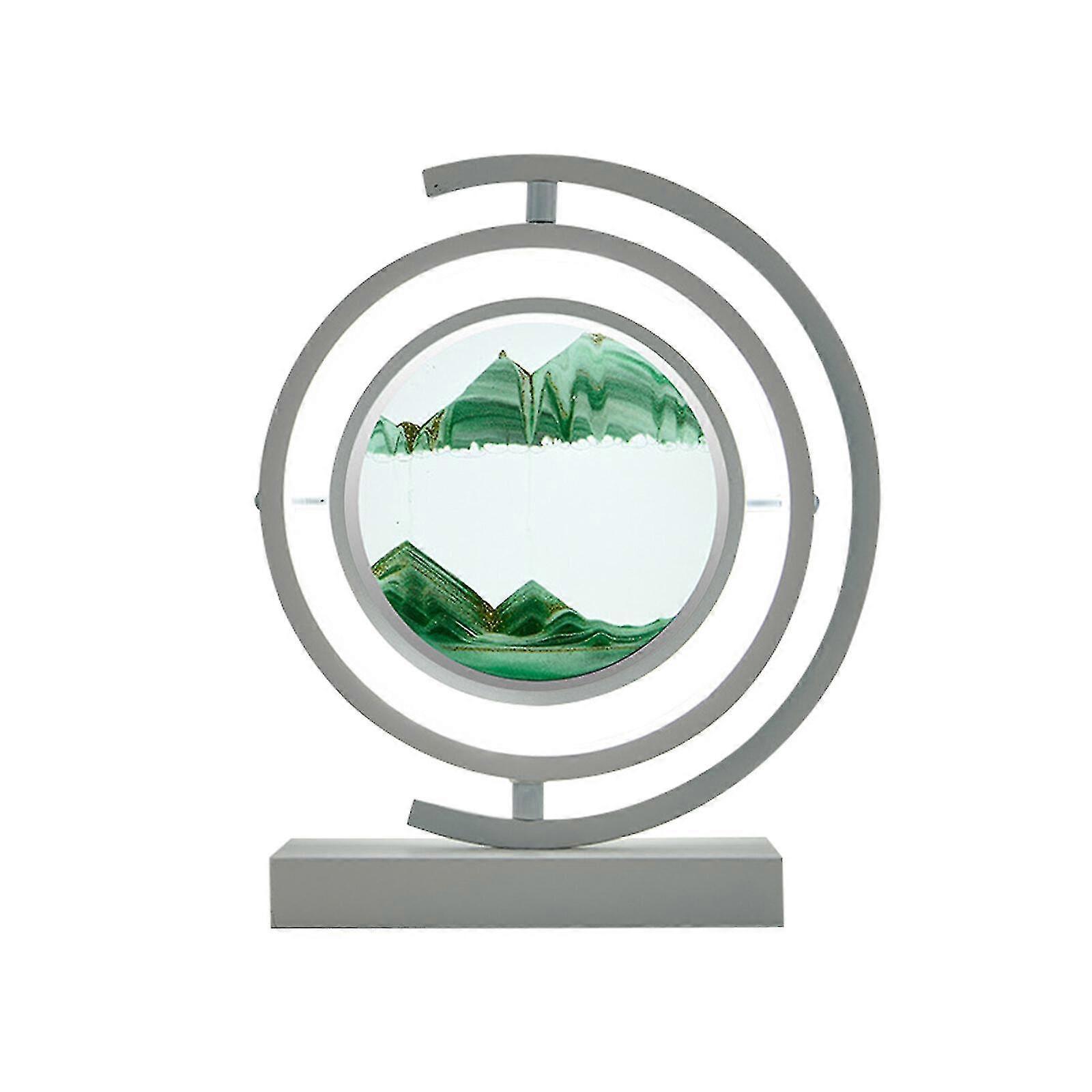 Lampe de sable à sable LED en mouvement, verre 3d coulant peinture de sable ornement décoration de maison