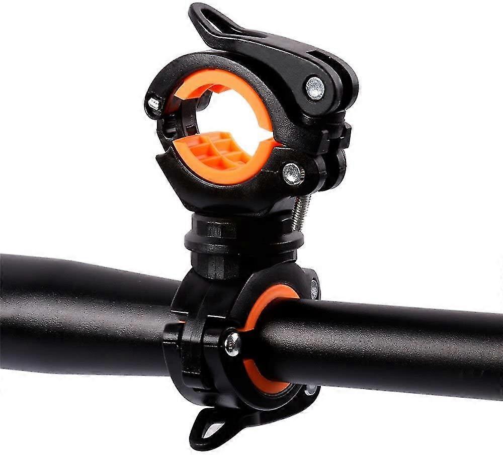 Bicycle Flashlight Clip (black+orange)
