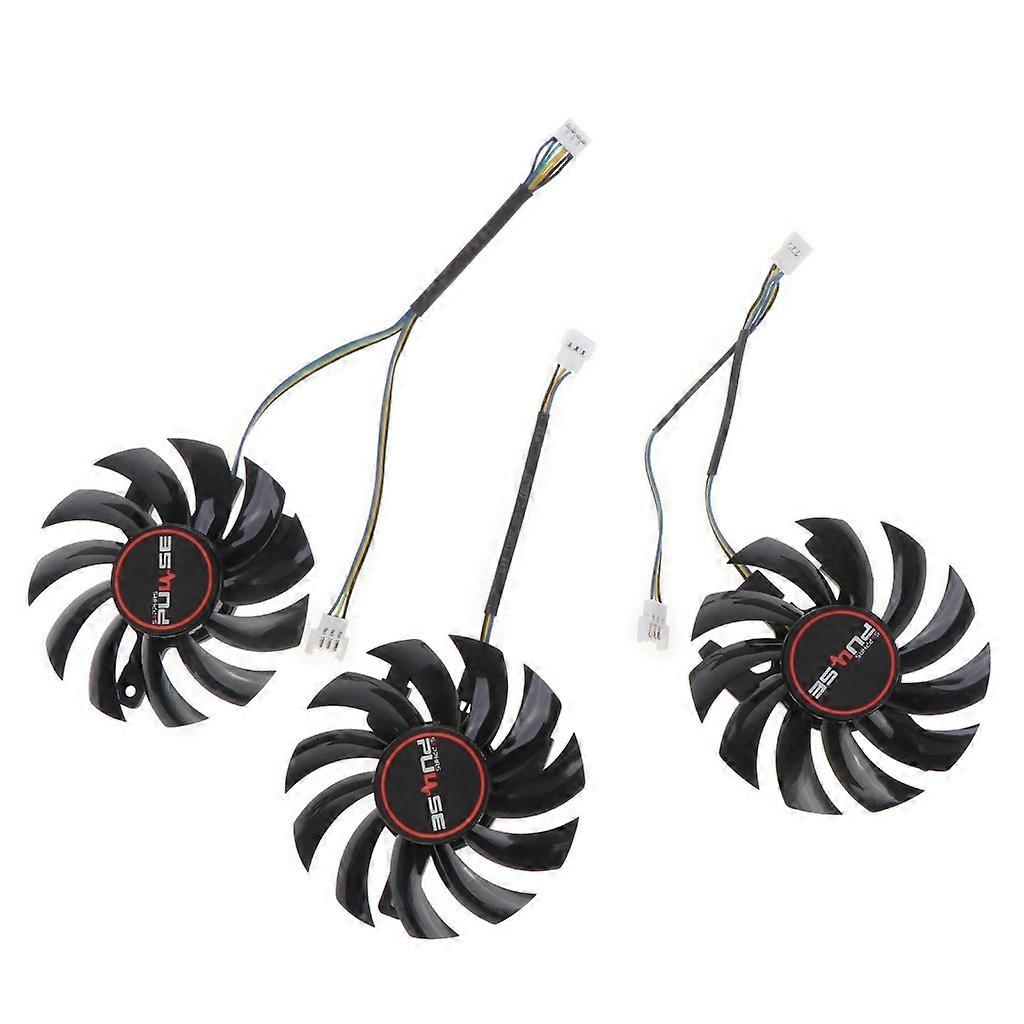 4 tűs/3 tűs 12 V-os GPU-hűtőventilátor zafír Radeon RX 5600 XT Pulse Pro 6G D6-hoz
