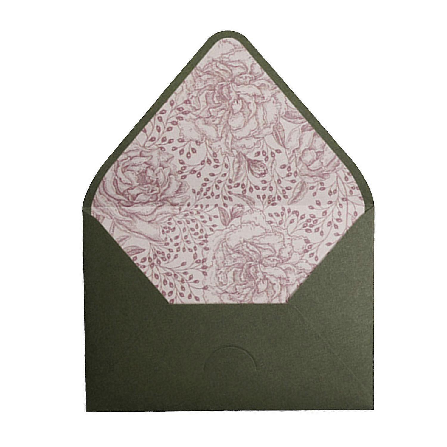 Avocado Green Business Envelope Self Seal Standard Envelope Special Paper Material Decorative Oil