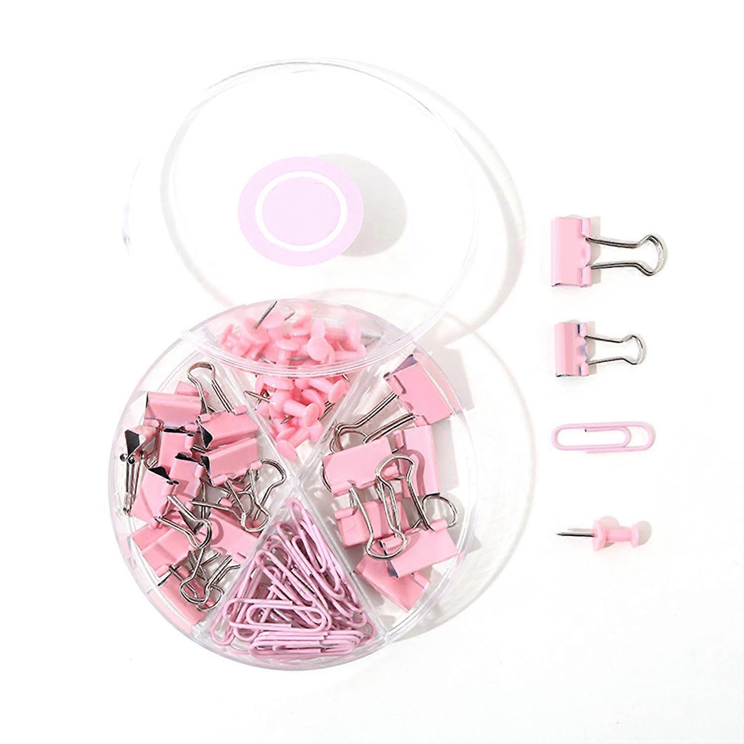 Paper Clips Binder Clips Assorted Multifunction Push Pins Sets with Box for Office School Document S