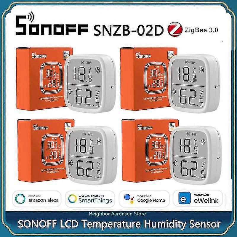 Sonoff Snzb-02d Zigbee 3.0 Slimme Temperatuur Vochtigheid Sensor 2.5 "LCD-scherm