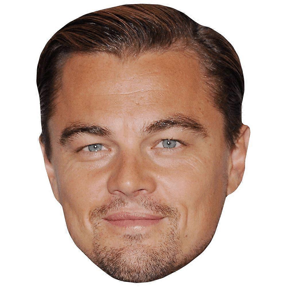 Leonardo DiCaprio (Smile) Celebrity Mask, Flat Card Face