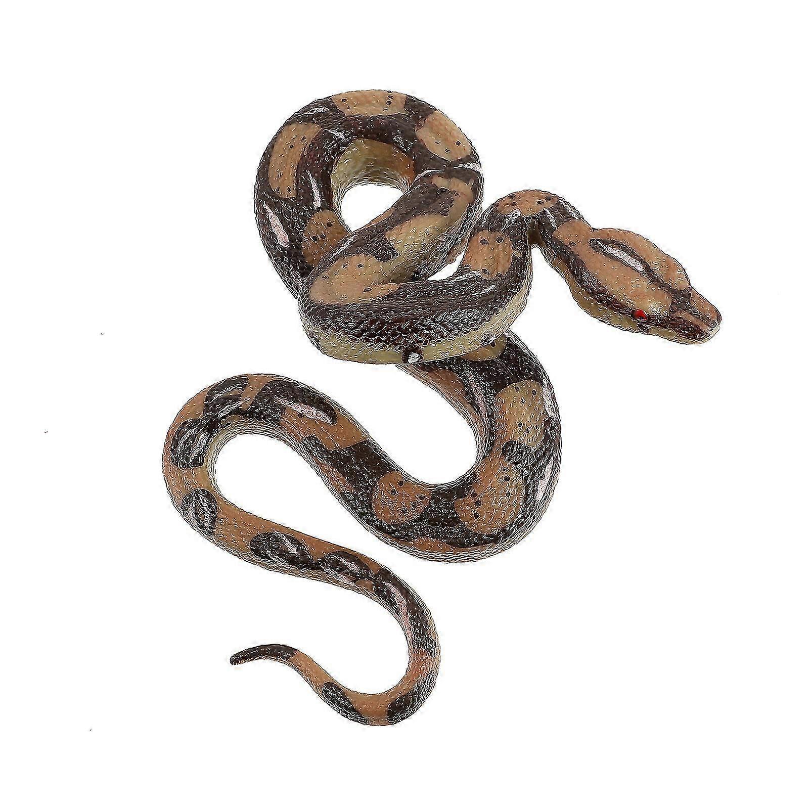 Amosfun High Simulation Python Model Toy Big Realistic Snake Halloween Tricky Creepy Prank Scary Snake Toy