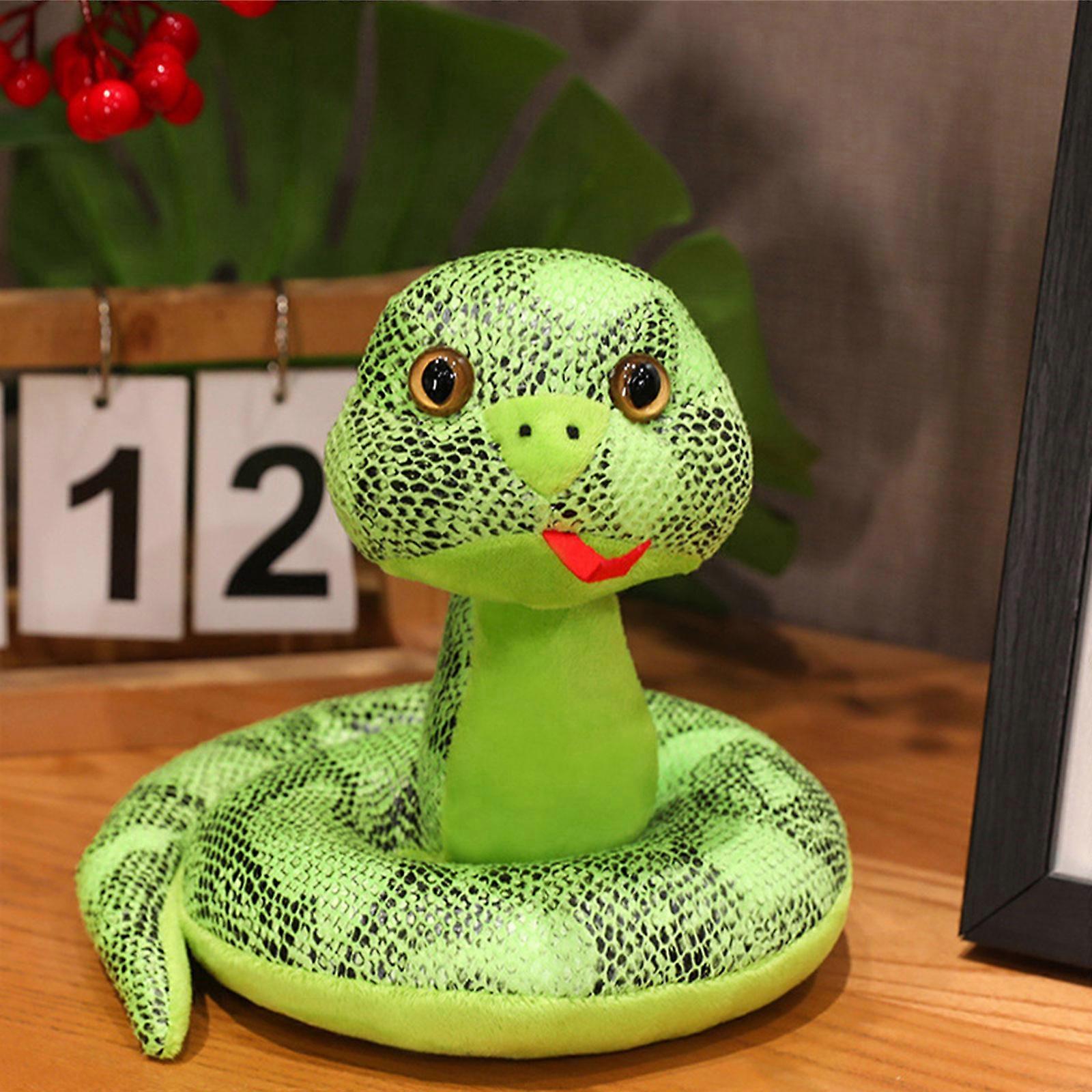 Jouet de serpent en peluche vibrant à la mode avec une texture douce Cadeaux spéciaux portables pour les enfants et les amis à usage quotidien jaune