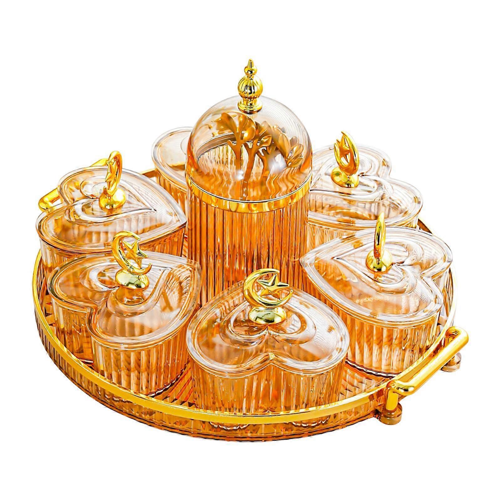 Dried Fruit Plate Divided Serving Platter with Forks Creative Snacks Dish