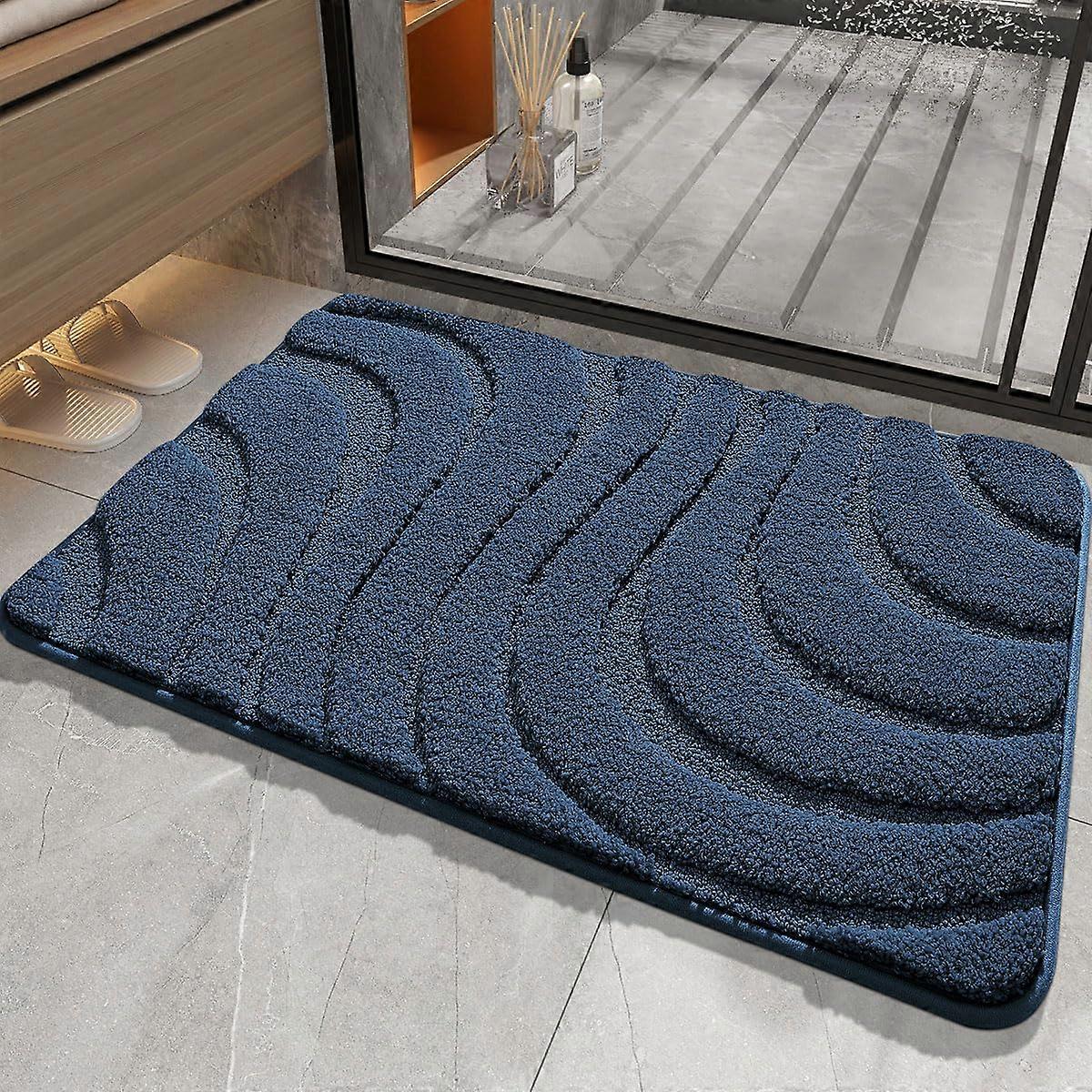 Super Absorbent Non Slip Machine Washable Thick Plush Bath Mat for Shower 24"x16"