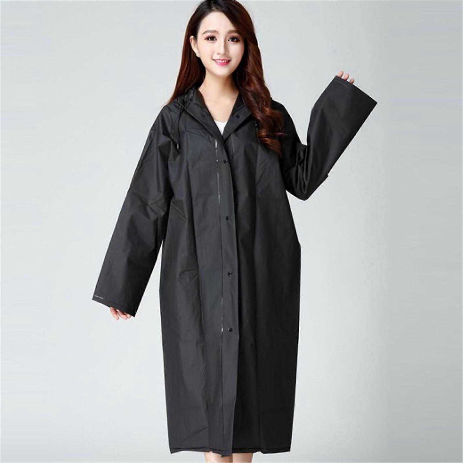 Fatos de chuva 245670Capa de chuva para adultos Capa de chuva portátil à prova d'água capa de chuva ao ar livre com capuz capa de chuva transparente para camping, caminhadas e viagens245670