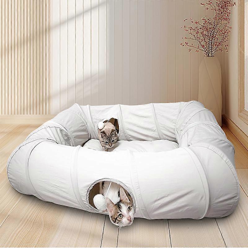 Four-Way Cat Tunnel Bed XL - Extra Large Cat Bed With Four Entrances
