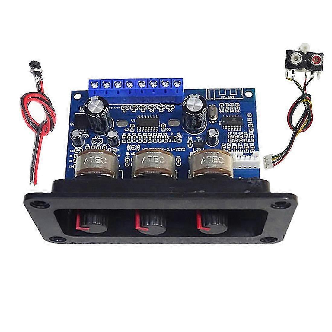 2.1 Κανάλι Bluetooth 5.0 Audio Amplifier Board 2x25W+50W Subwoofer Class D Amplifier Board Kit με DC Female + aux καλώδιο