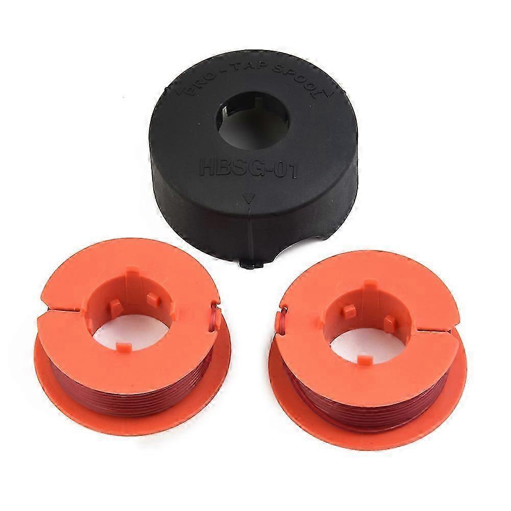 3pcs/set Spool Cover Cap + Spool Line For Art 23 26 30 Combitrim Easytrim Protap Strimmer Trimmer Spool Garden Tool Parts