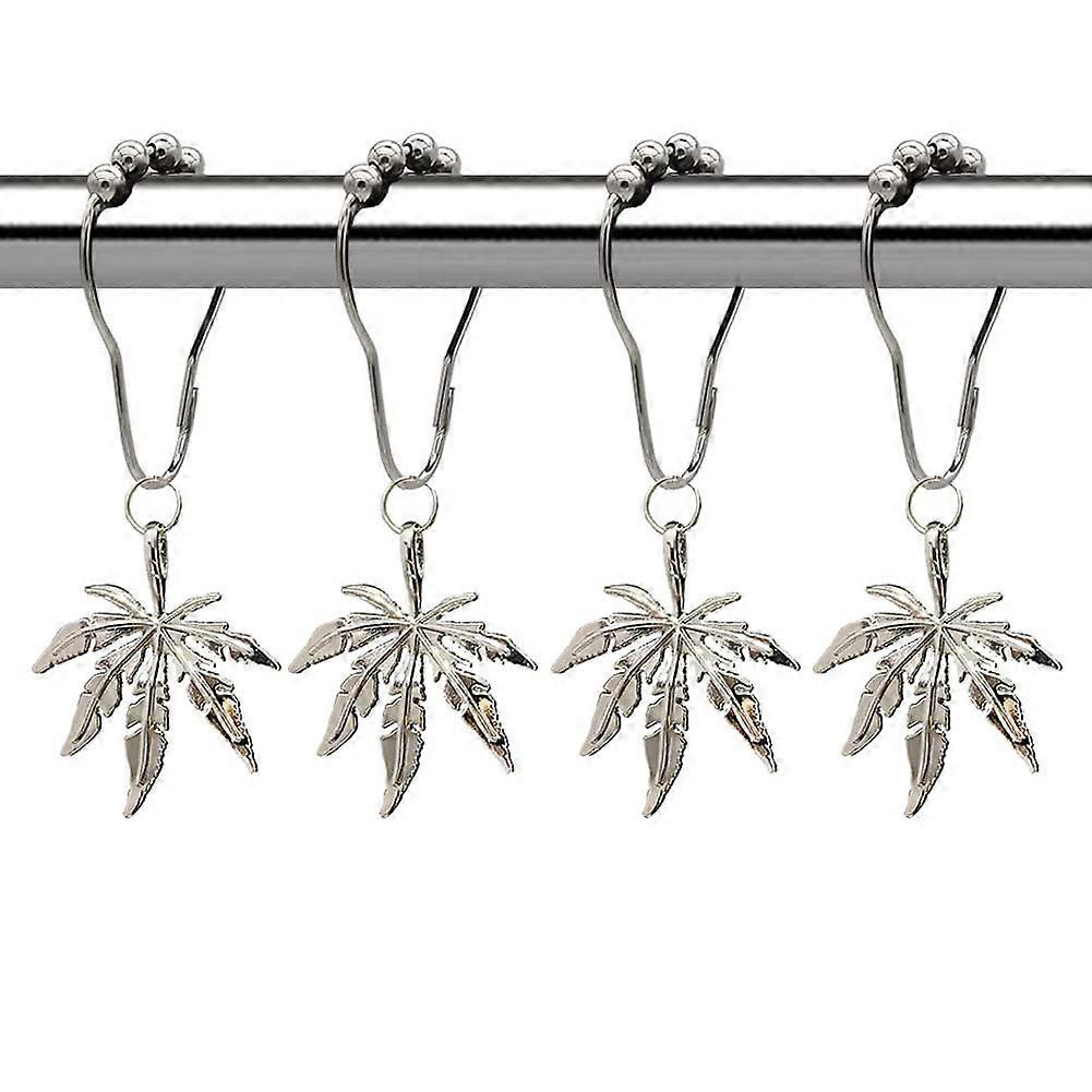 12 set shower curtain hooks decorative rust proof for bathroom