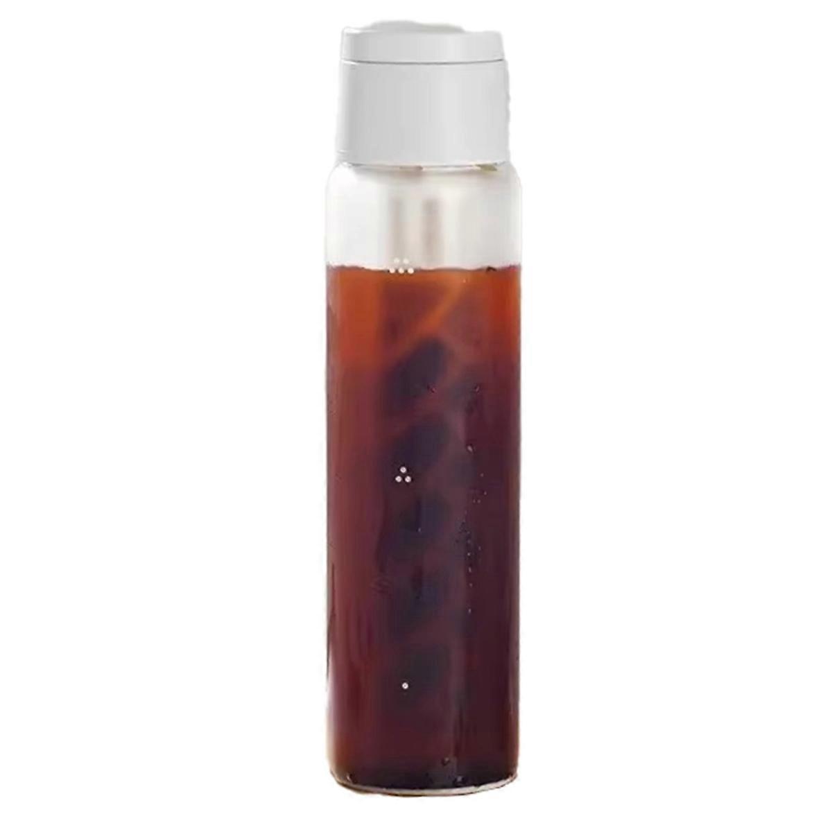Cold Brew Coffee Maker with Frosted Glass, Built-in Filter and Cleaning Brush - Ideal for Smooth, Rich Coffee for Home