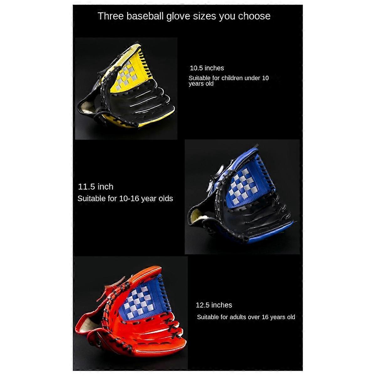 Gants de baseball de 11,5 pouces Gants de frappeur Gants de lanceur pour enfants pour jeunes Gants de capture en PU D
