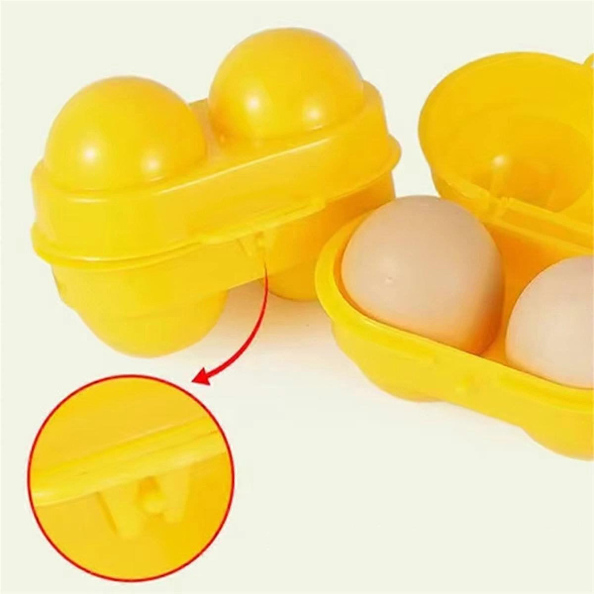 Portable Egg Storage Box,Grid Container with Handle for Refrigerator