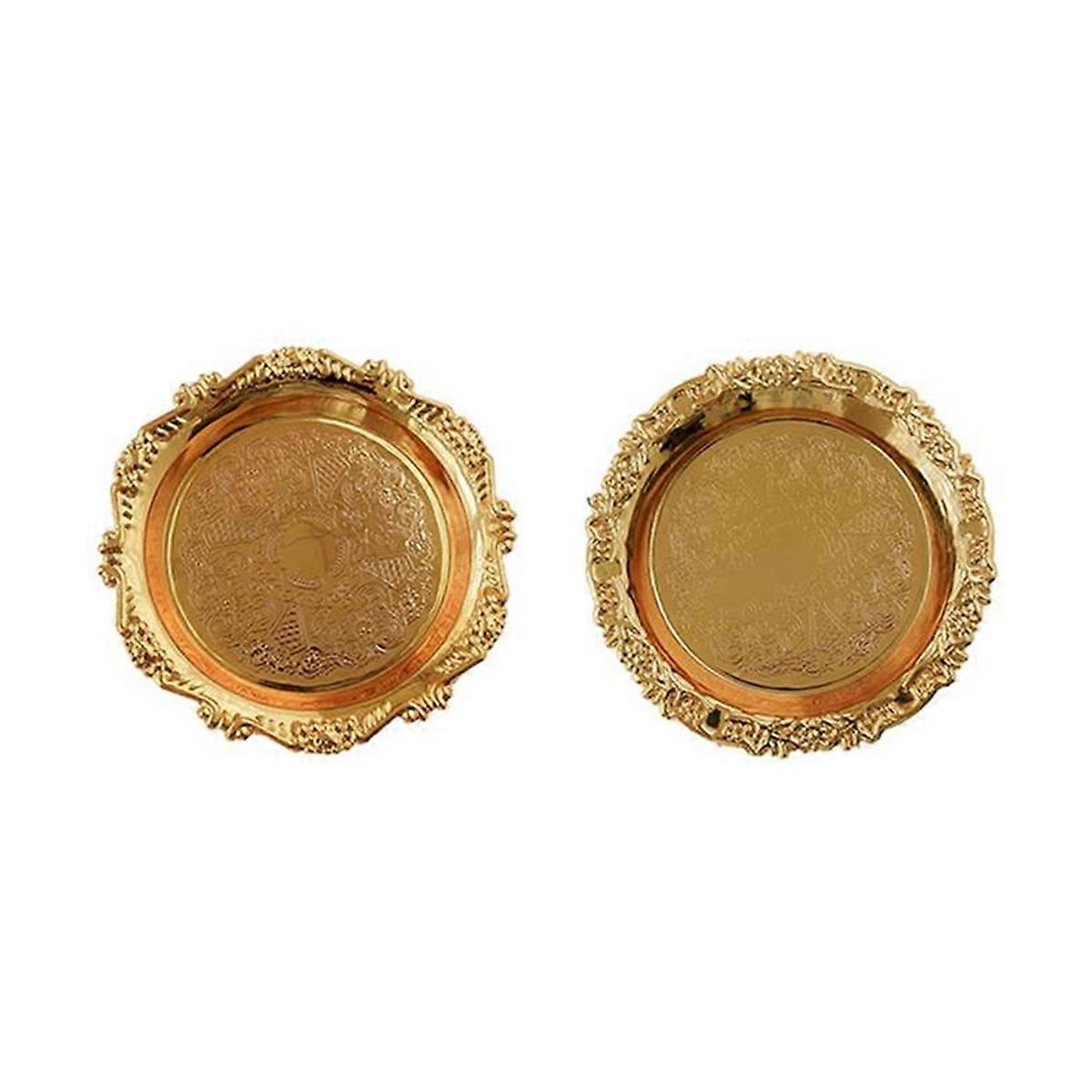 Vintage Jewelry Tray Round Storage Rack Tray with Lace