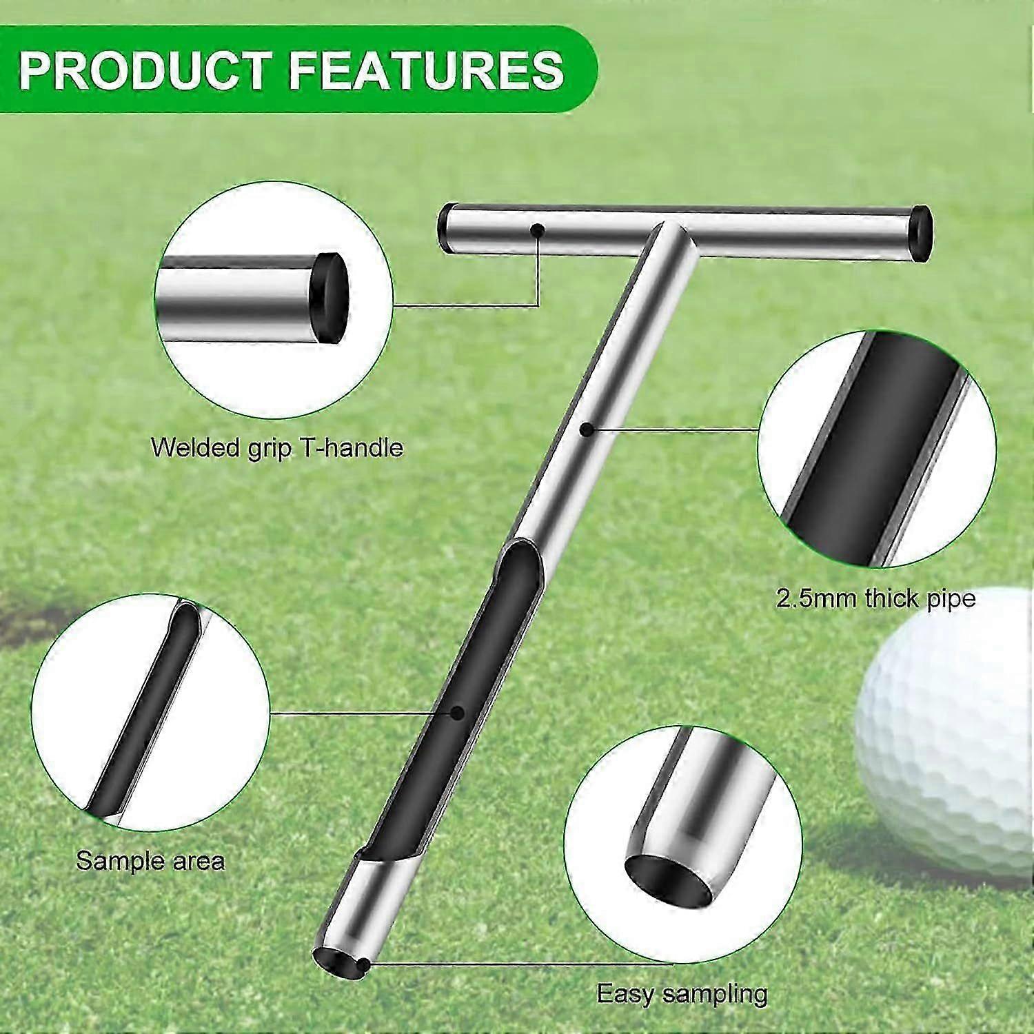 12 Inch Soil Sampler Probe with T Handle, for Soil Sampling Plant (12inch)