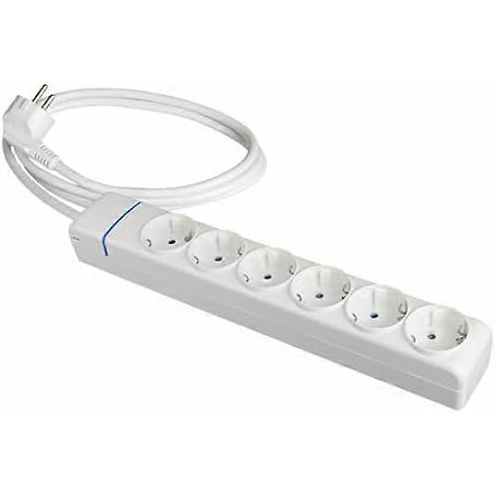 Regleta - SOLERA - 6 enchufes - Corriente 16 A - Cable 1,5 m - Multicolor