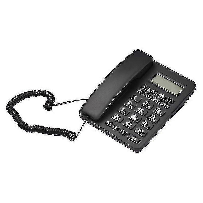 Desktop wired landline phone for seniors with LCD display