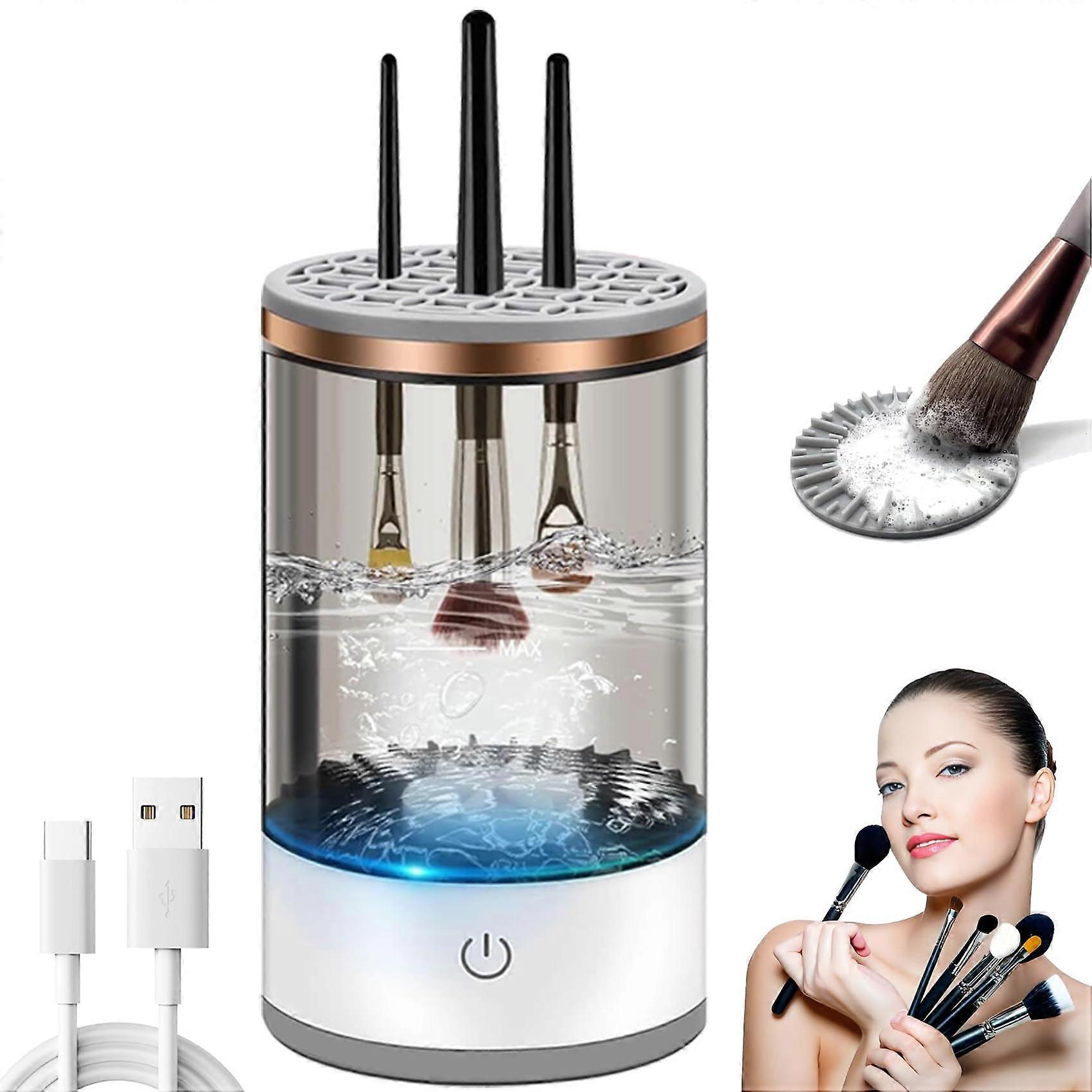 Electric Automatic USB Makeup Brush Cleaner Machine for All Brush Sizes, Fast Cleaning, and Efficient Makeup Tool Care