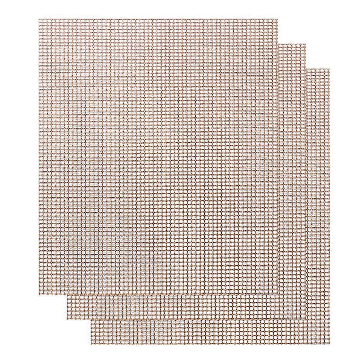 3 Pack Grill Grid Mats Non-stick BBQ Grill Pan Liners Grilling