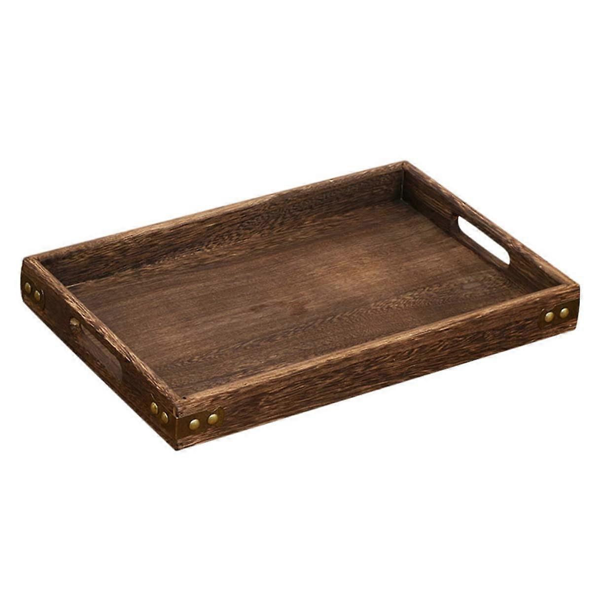 Large Japanese Style Serving Tray With Handles For Tea And Snacks, Elegant Coffee Table Tray, Entertaining Home Decor