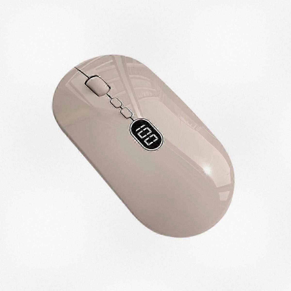 Wireless Rechargeable Mouse with Battery Indicator, 2.4G USB Silent Click Optical Mouse for PC Laptop