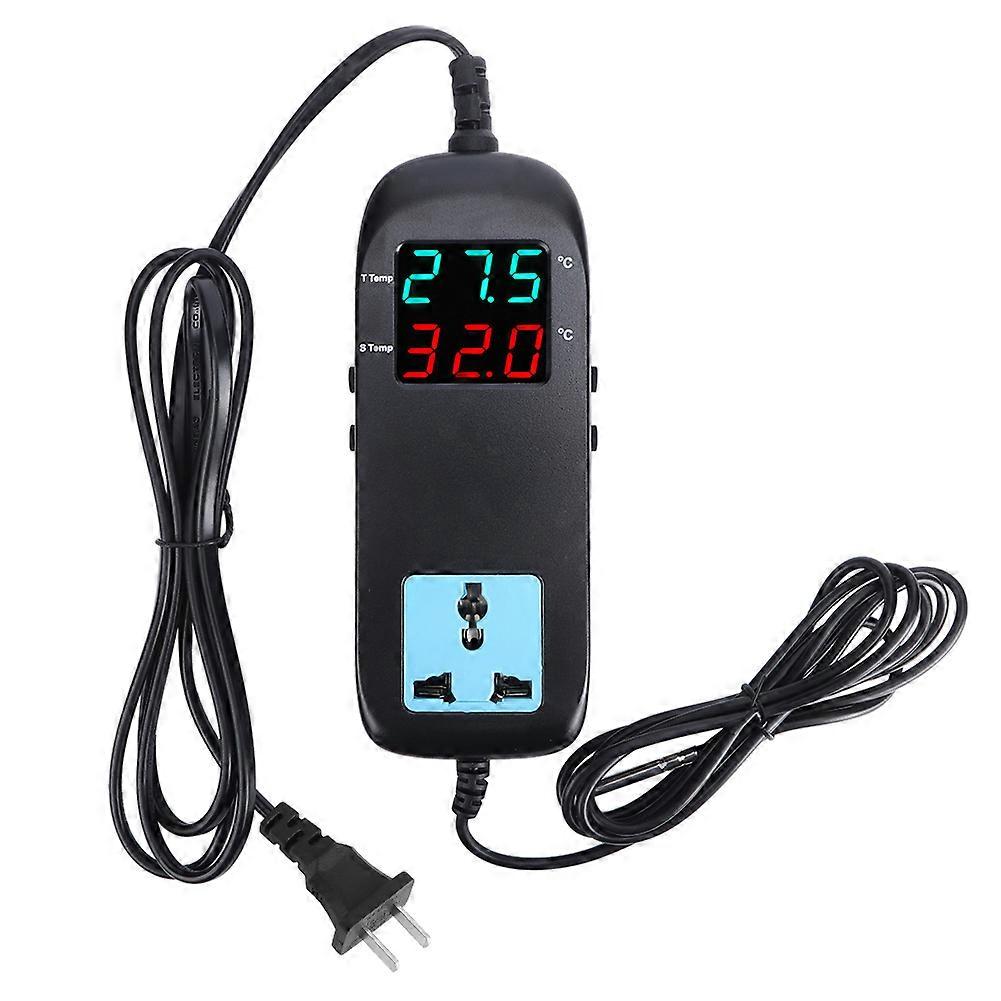 90-250V Digital Display Temperature Controller Electronic Thermostat with Power Cord