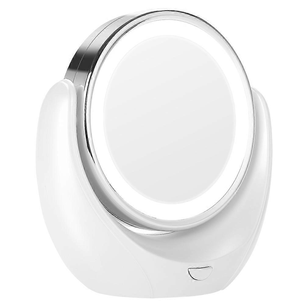 LED HD 5X Magnifier 360 Degree Rotatable Double-mirror Makeup Vanity Mirror