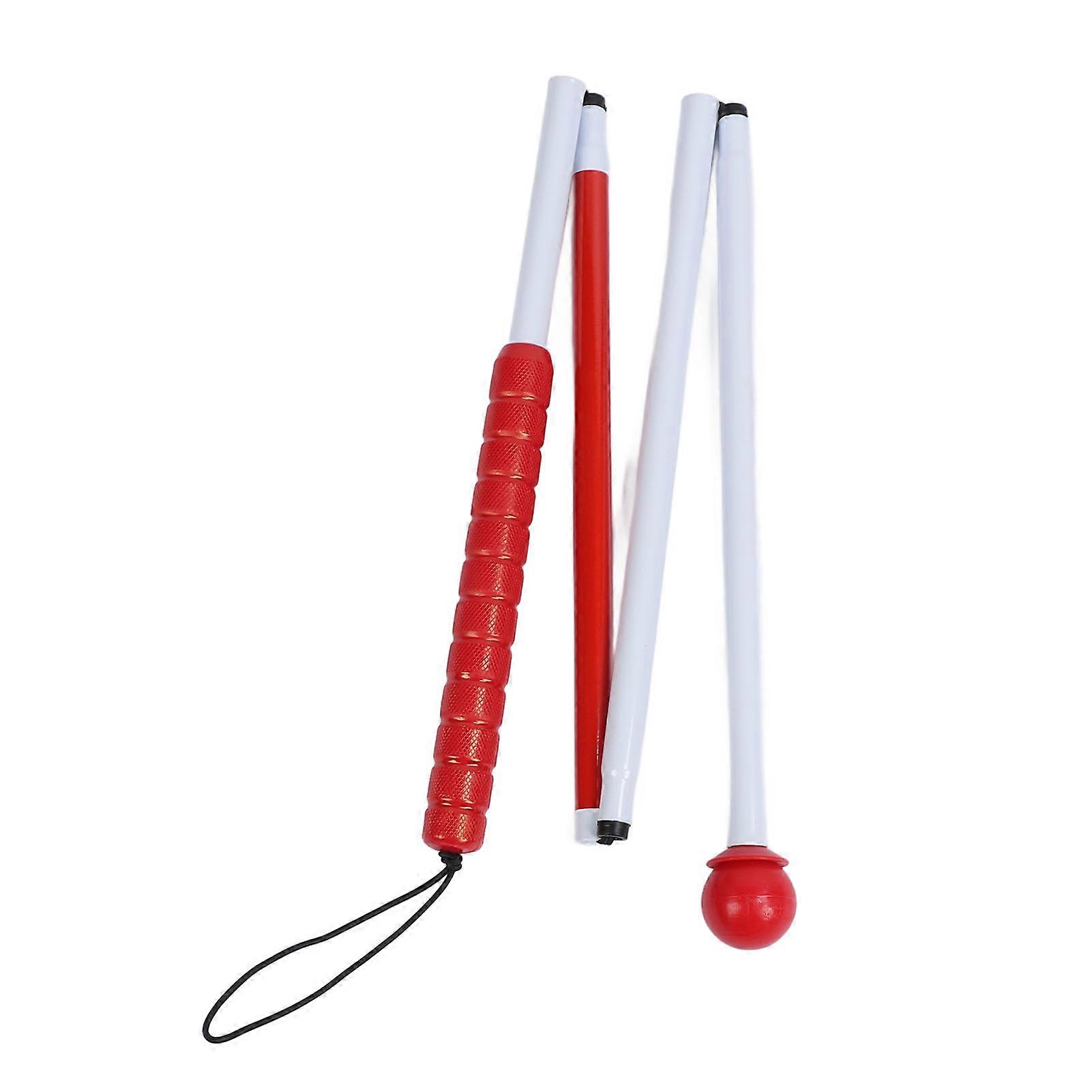 Aluminum Alloy Folding Cane Non-Slip Reflective Walking Stick for Blind and Visually Impaired People