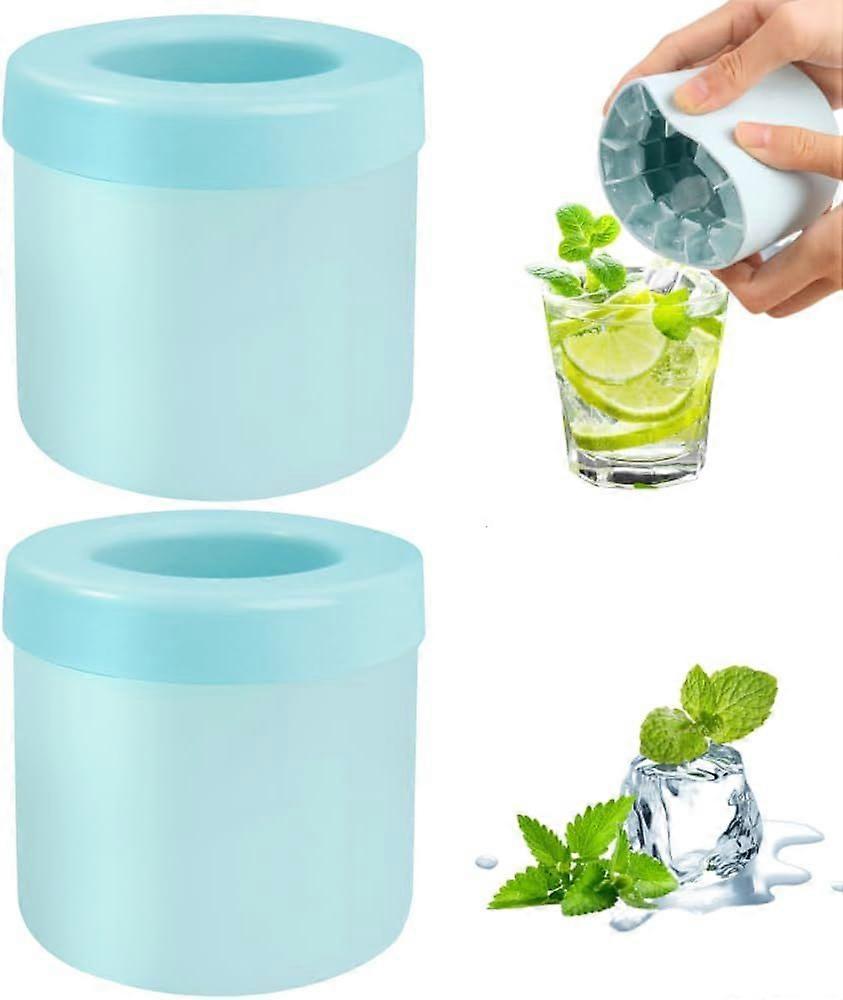 Small Ice Maker Cup, Cylinder Silicone Ice Cube Mold, Mini Ice Maker Cube Tray, Frozen Ice Cube Tray, 60 Ice Cubes, Easy Release 2 Pieces