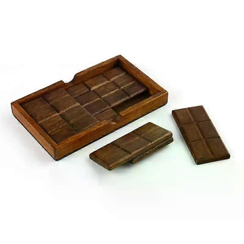 Classical Simulation Chocolate Wooden Puzzle Assembled Toy Magic Box Puzzle Block Jigsaw Puzzle