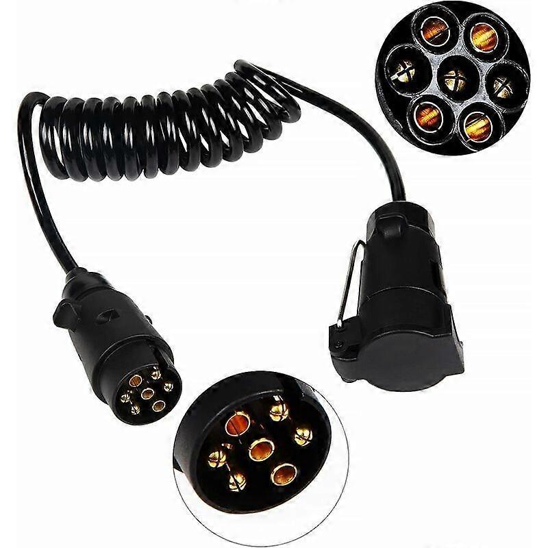 7-7 pin 2m trailer extension cord wiring caravan plug spiral extension cord for vehicle