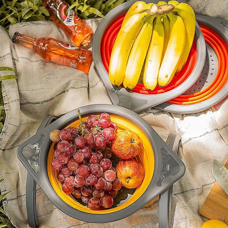 Collapsible Kitchen Colander (Yellow)