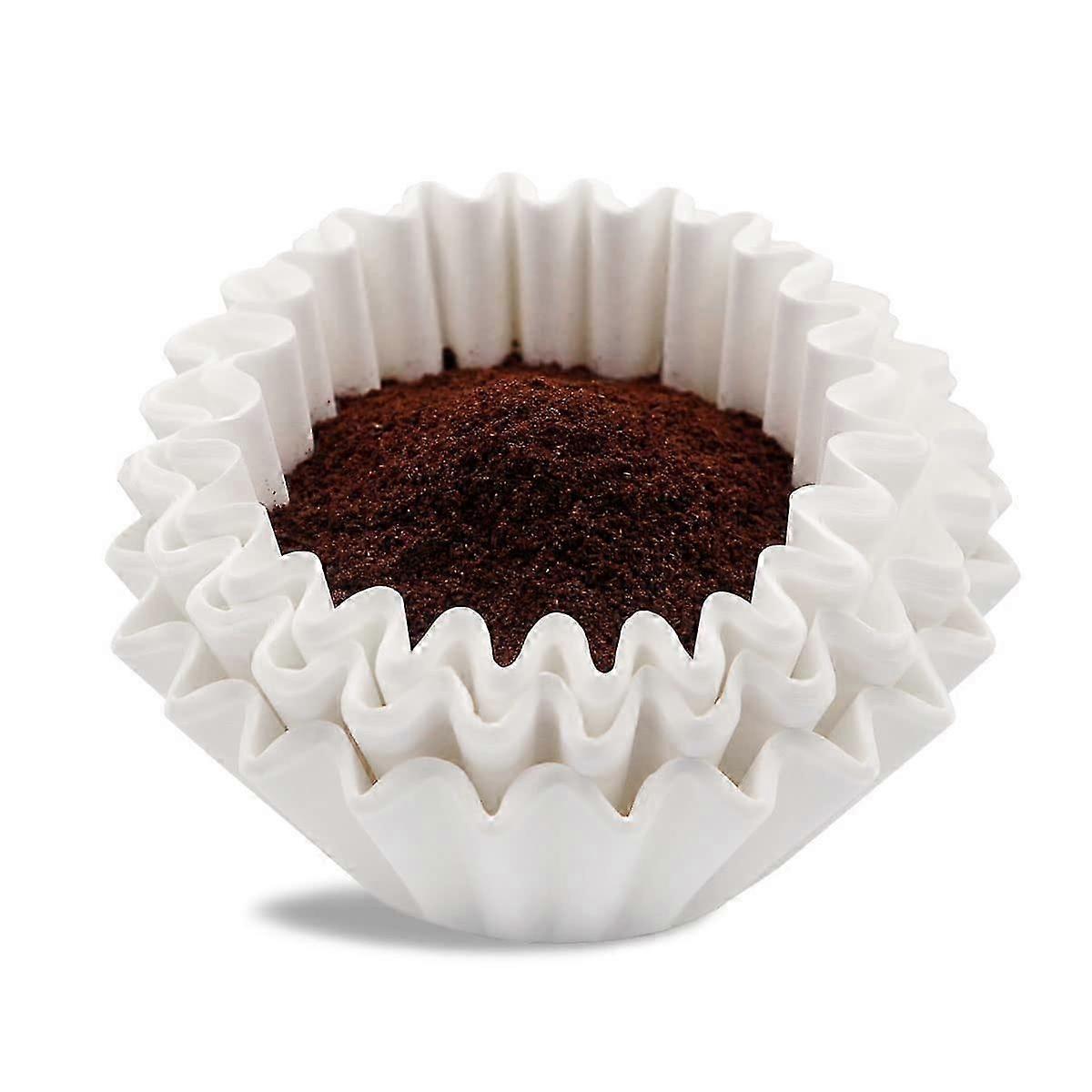 100 Count White Disposable Coffee Filters for 8-12 Cup, 7.875"x3.25