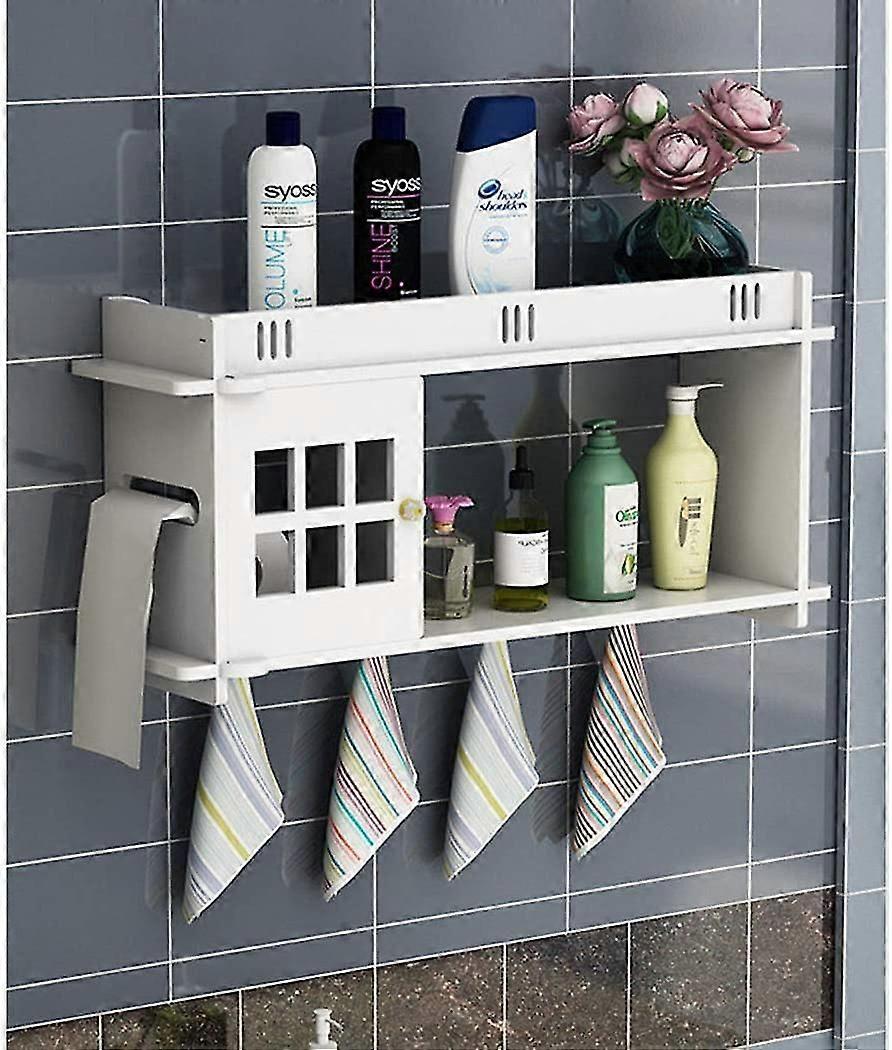 bathroom storage rack, cosmetics wall-mounted bathroom toilet paste plastic box storage box storage box, d unit