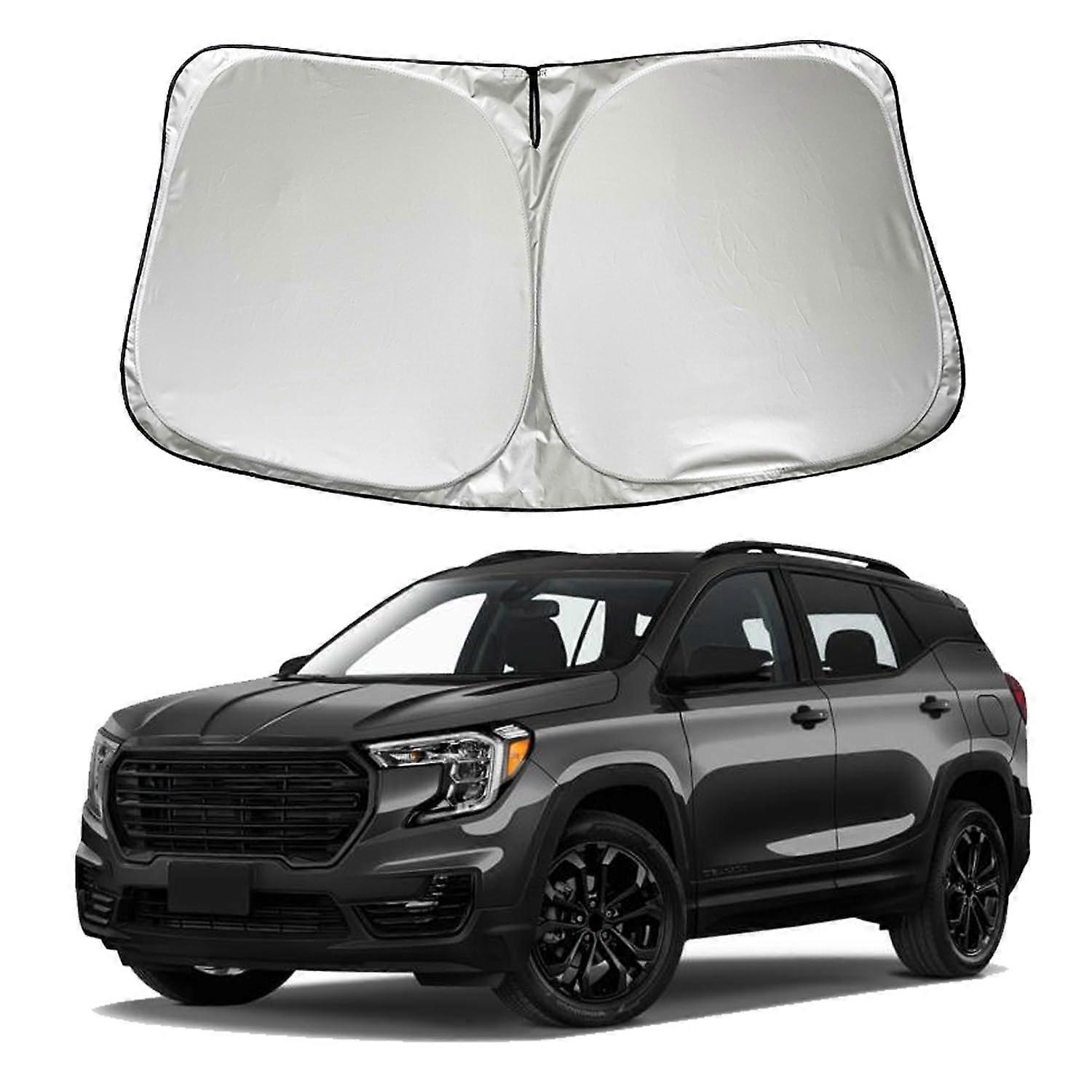 Car Windshield Sun Shade Compatible With GMC Terrain 2018 Custom Fit Foldable Reflective UV Protection